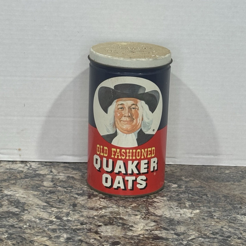 1982 Old Fashioned Quaker‎ Oats Limited Edition Collectible Tin 7.5 tall Vintage